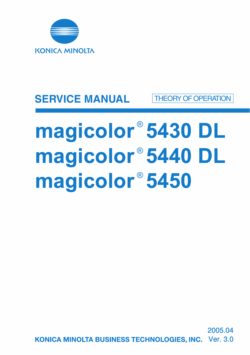 Konica-Minolta magicolor 5430DL 5440DL 5450 THEORY-OPERATION Service Manual-1
